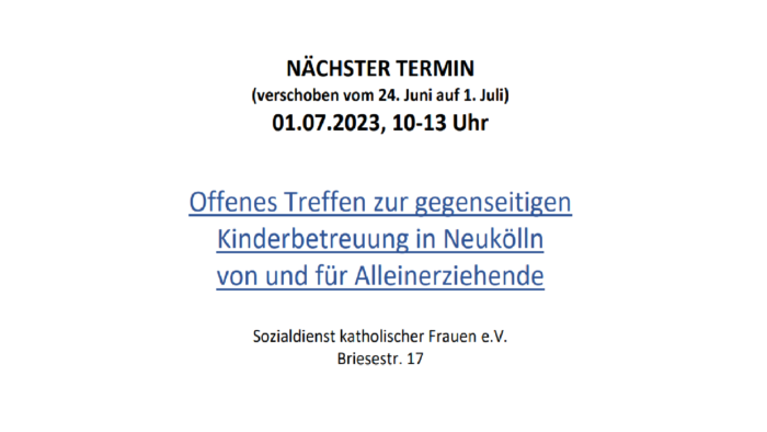 Bild Gegenseitige Kinderbetreuung in Neukölln 2023