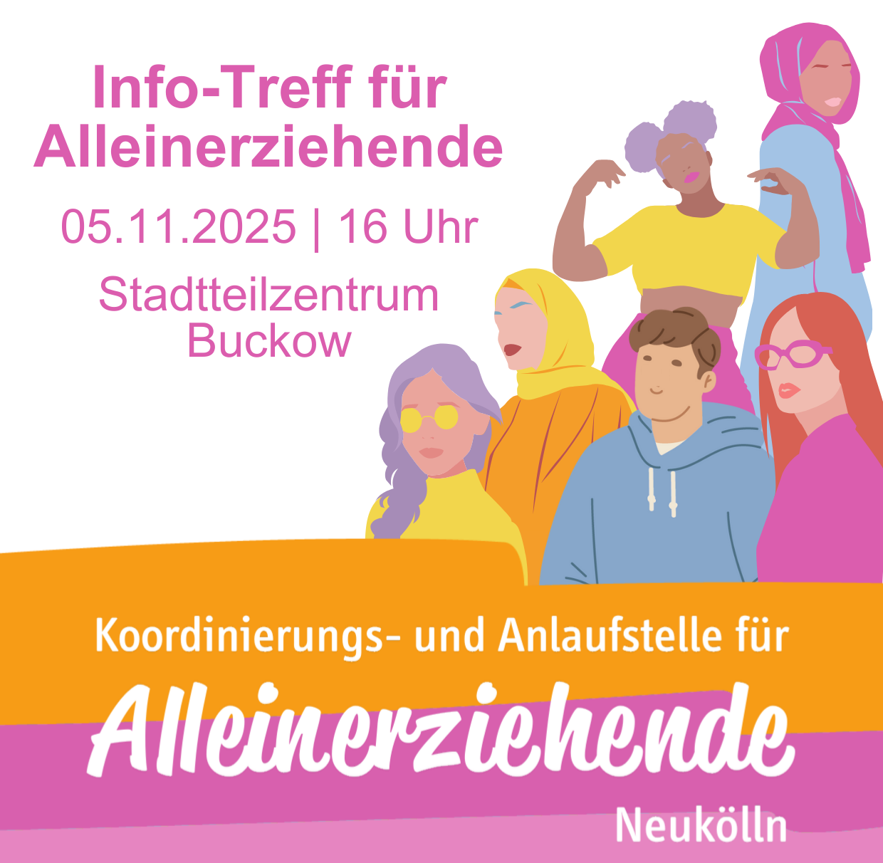 Flyer Infotreff Buckow Anlaufstelle Alleinerziehende Nov 2025