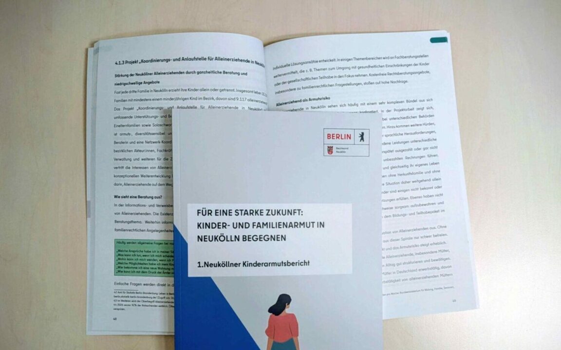 Bild Familienarmutsbericht Neukölln Für eine Starke Zukunft: Kinder- und Familienarmut in Neukölln begegnen. 1. Neuköllner Kinderarmutsbericht 2026